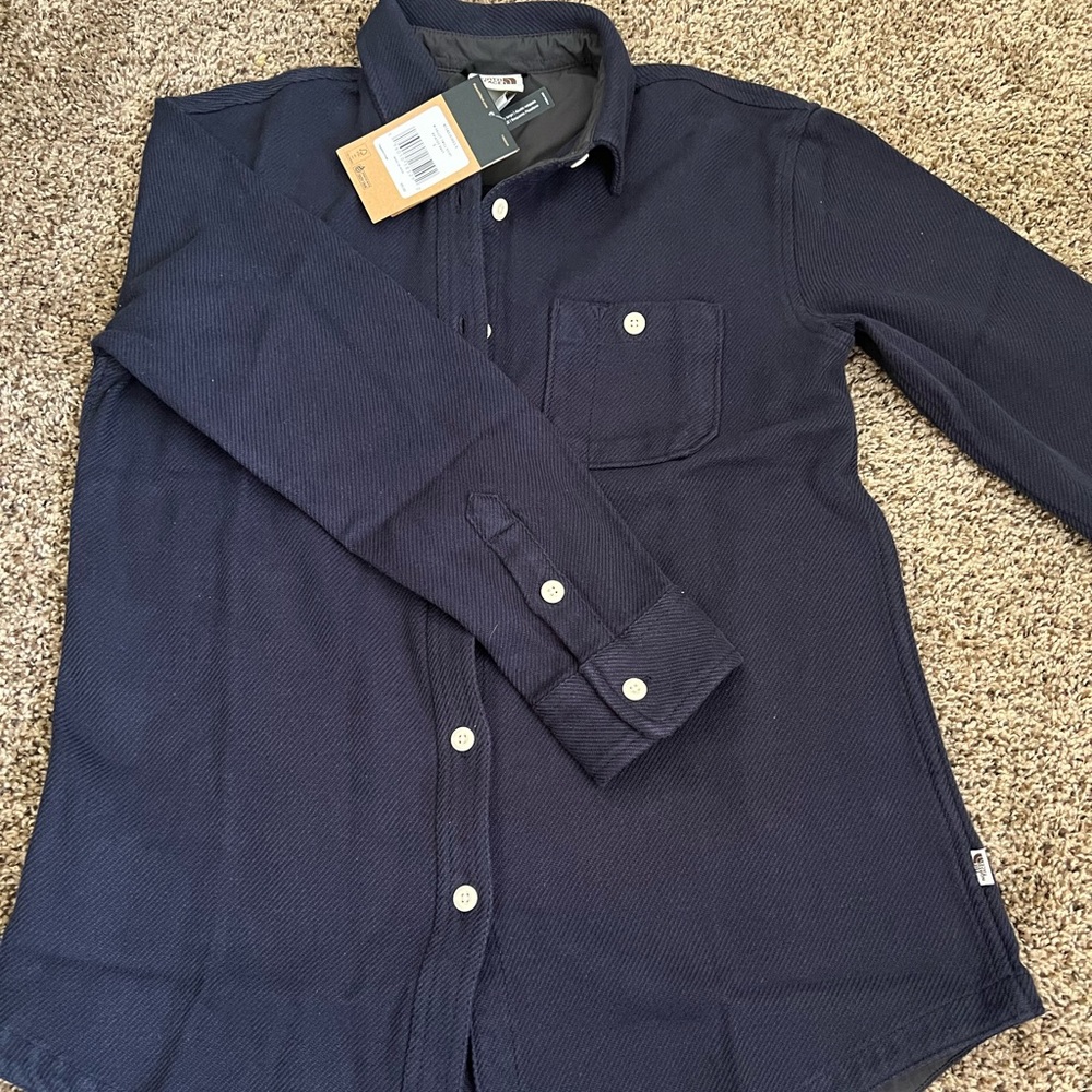 Navy blue The North Face valley twill shirt size Small